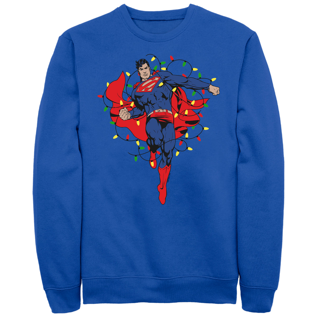 Superman Holiday Lights Crew Sweatshirt Dc Shop 4008